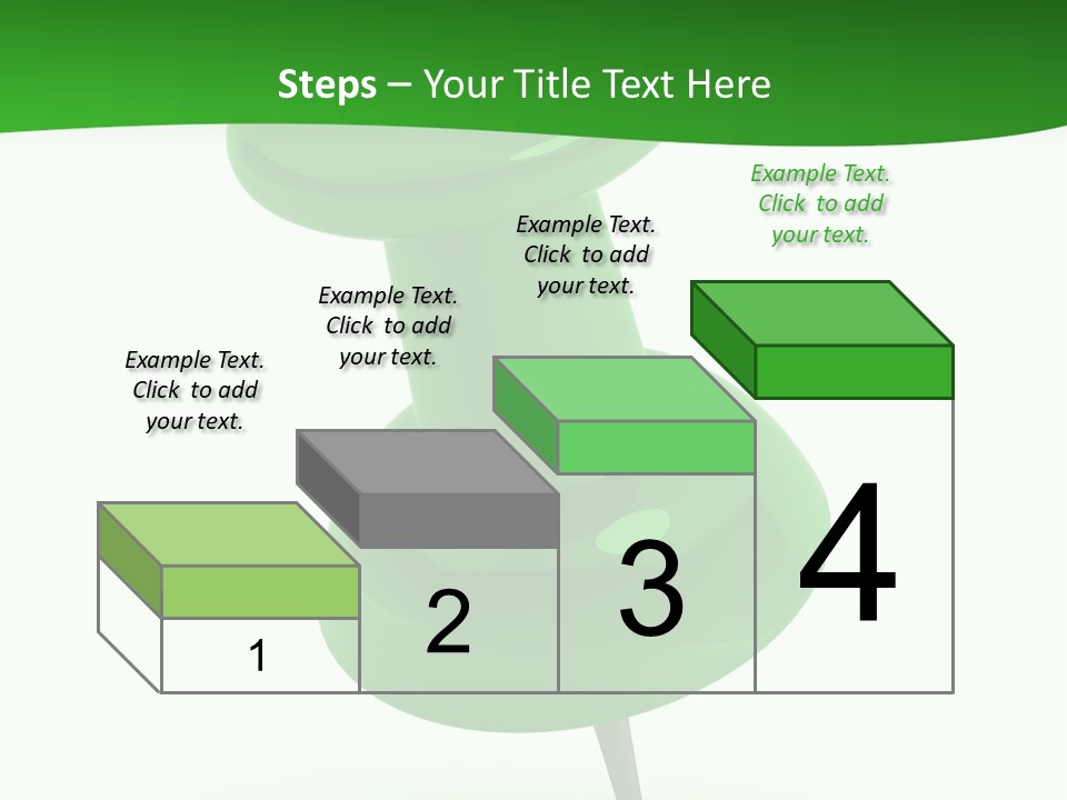 A Green Push Button On A White Background PowerPoint Template