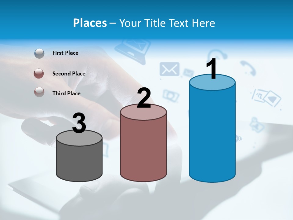 Showing Caucasian Social Media PowerPoint Template