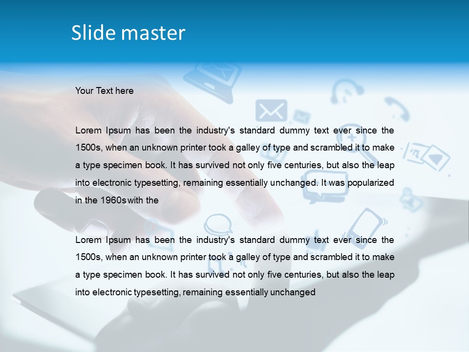 Showing Caucasian Social Media PowerPoint Template