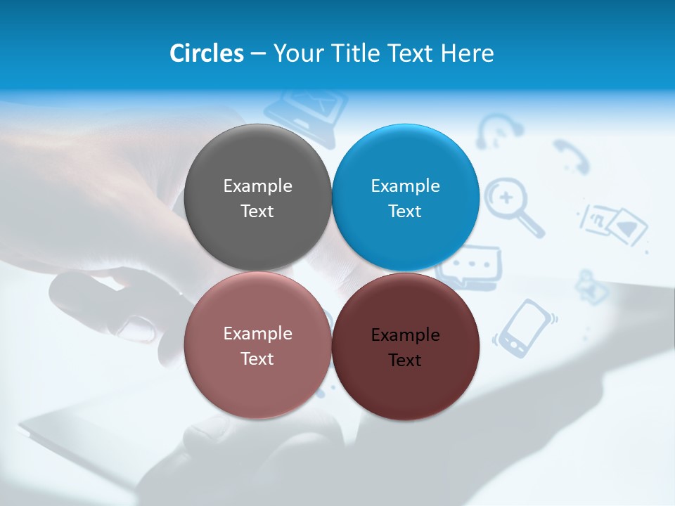 Showing Caucasian Social Media PowerPoint Template