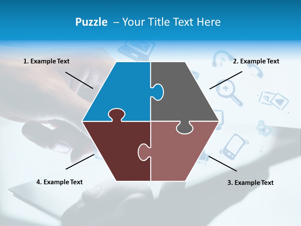 Showing Caucasian Social Media PowerPoint Template
