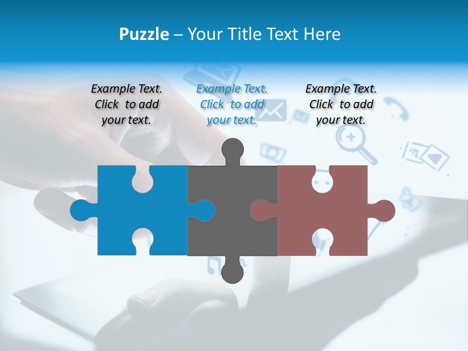 Showing Caucasian Social Media PowerPoint Template