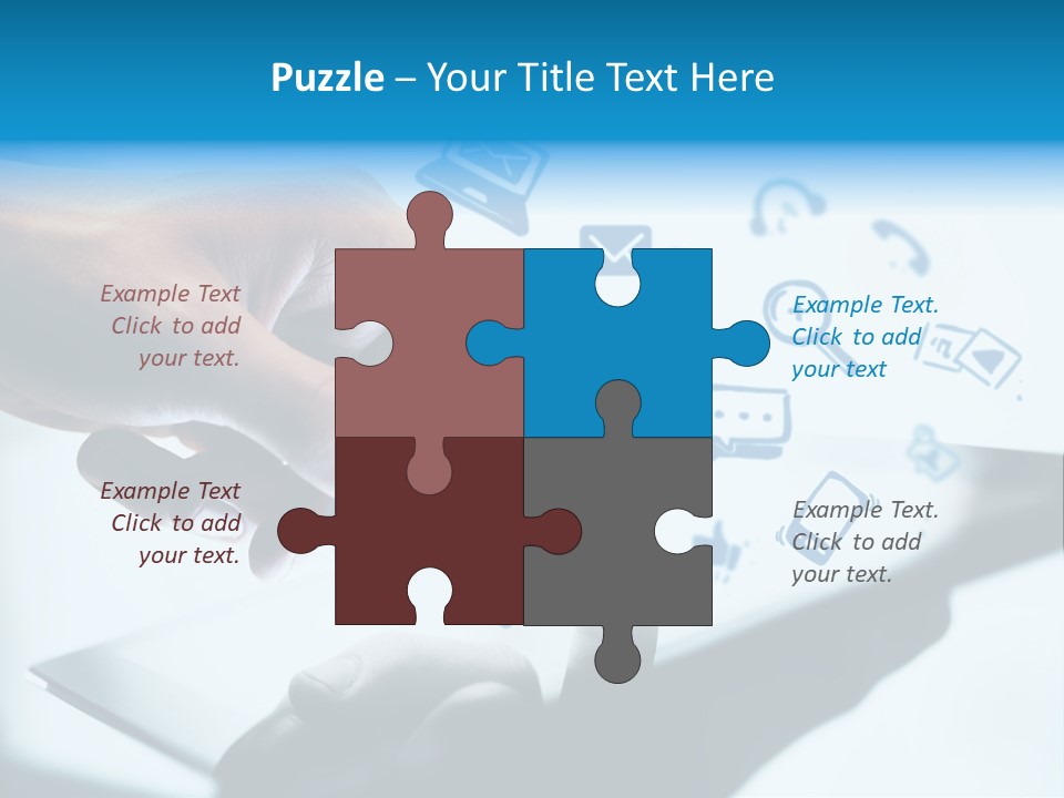 Showing Caucasian Social Media PowerPoint Template