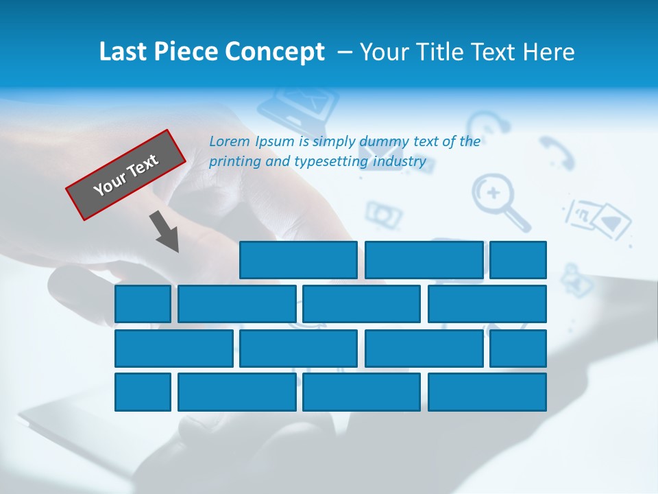 Showing Caucasian Social Media PowerPoint Template