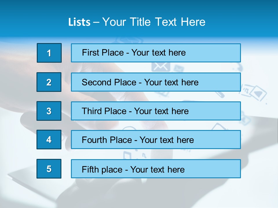 Showing Caucasian Social Media PowerPoint Template