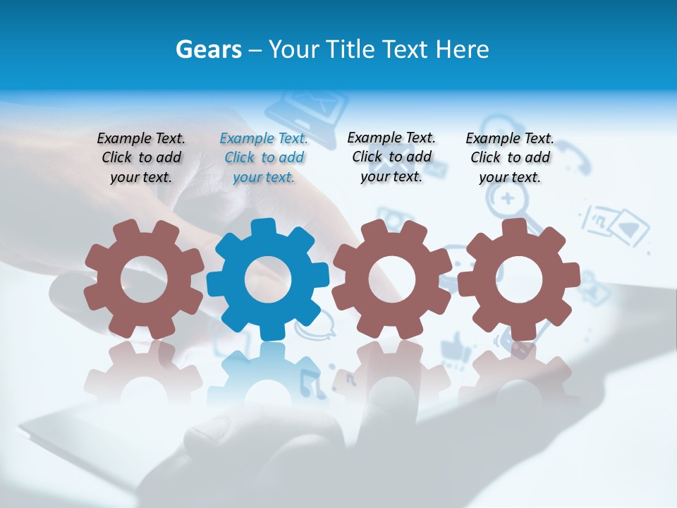 Showing Caucasian Social Media PowerPoint Template