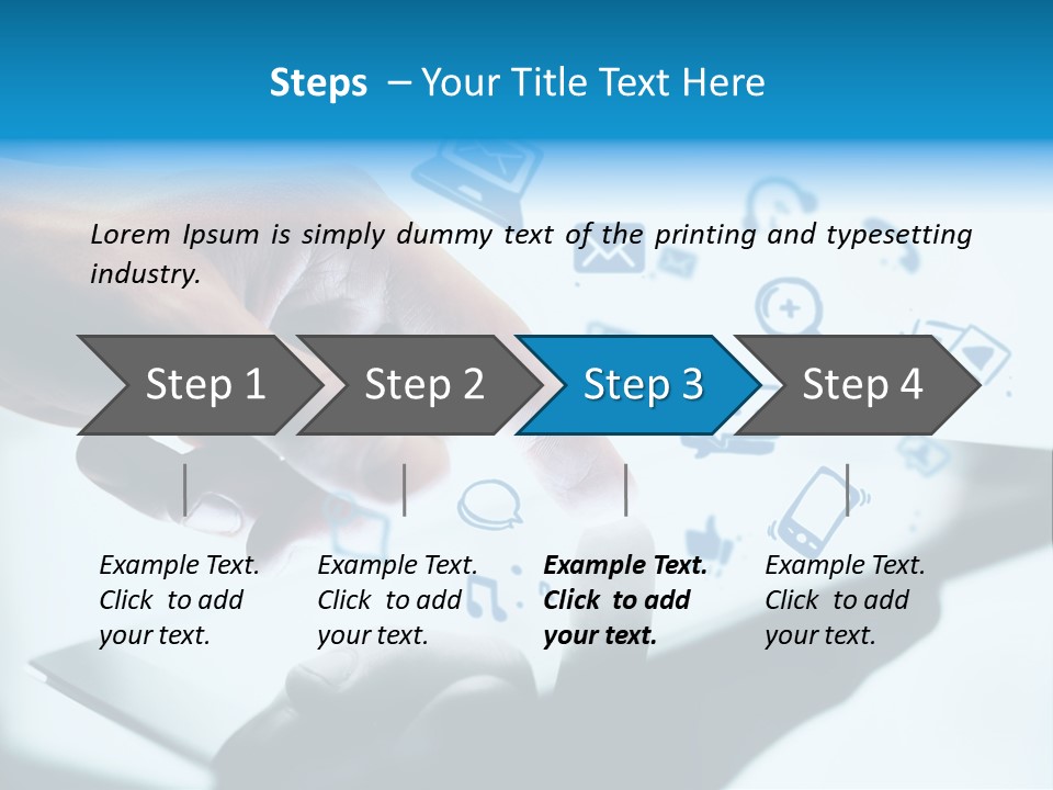 Showing Caucasian Social Media PowerPoint Template