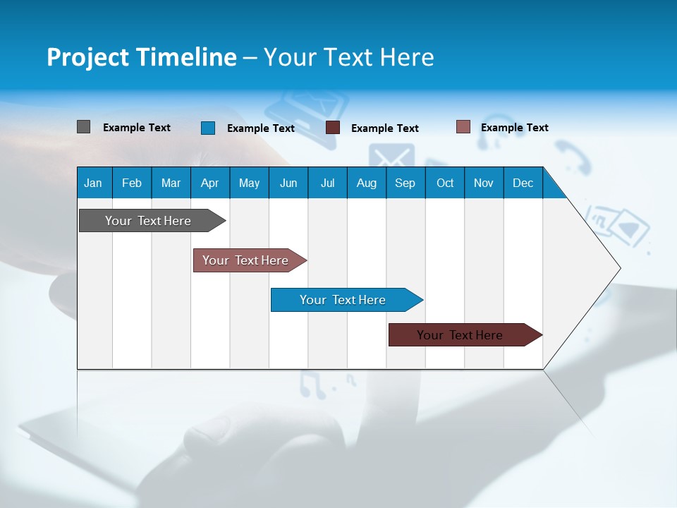 Showing Caucasian Social Media PowerPoint Template