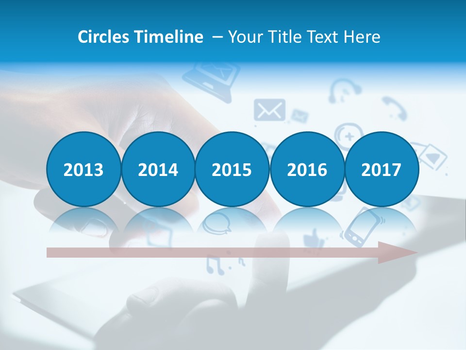 Showing Caucasian Social Media PowerPoint Template