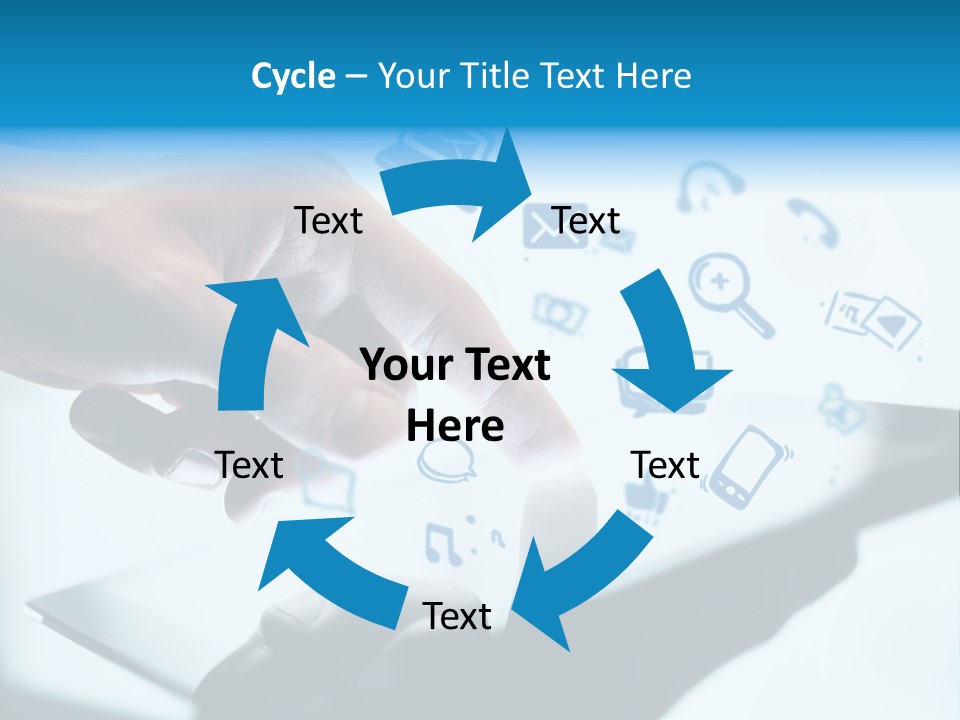 Showing Caucasian Social Media PowerPoint Template