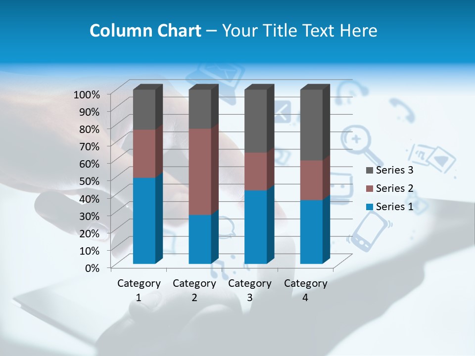 Showing Caucasian Social Media PowerPoint Template