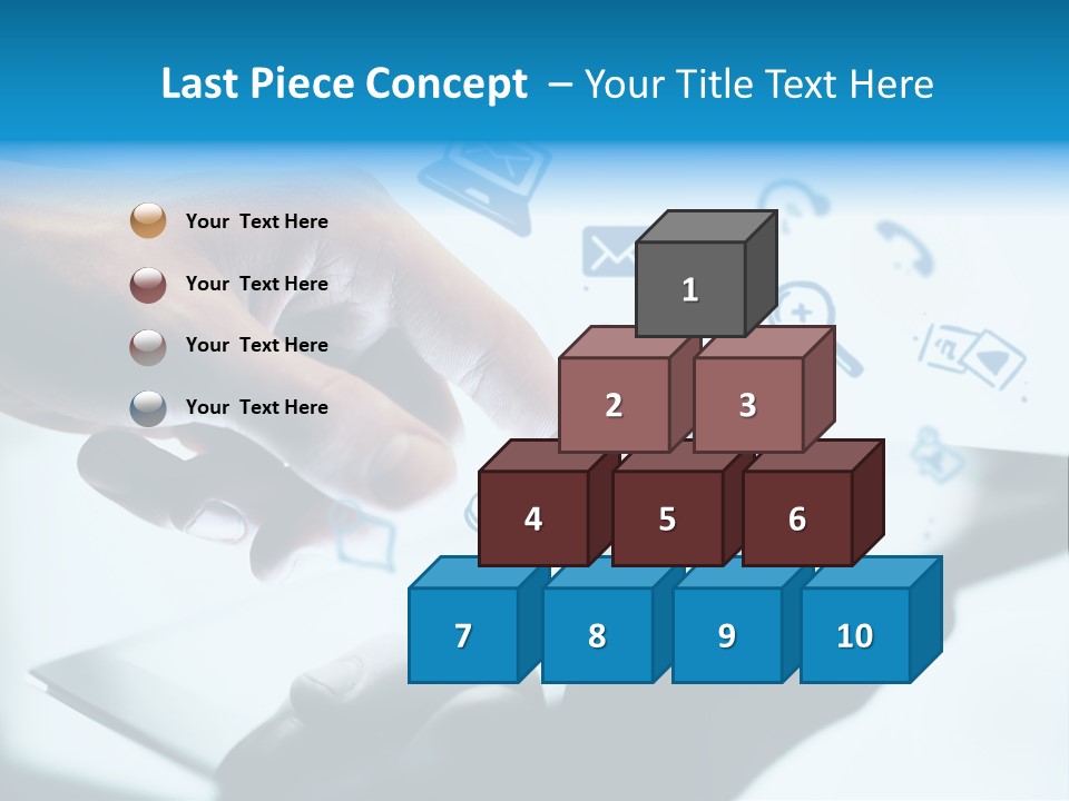 Showing Caucasian Social Media PowerPoint Template
