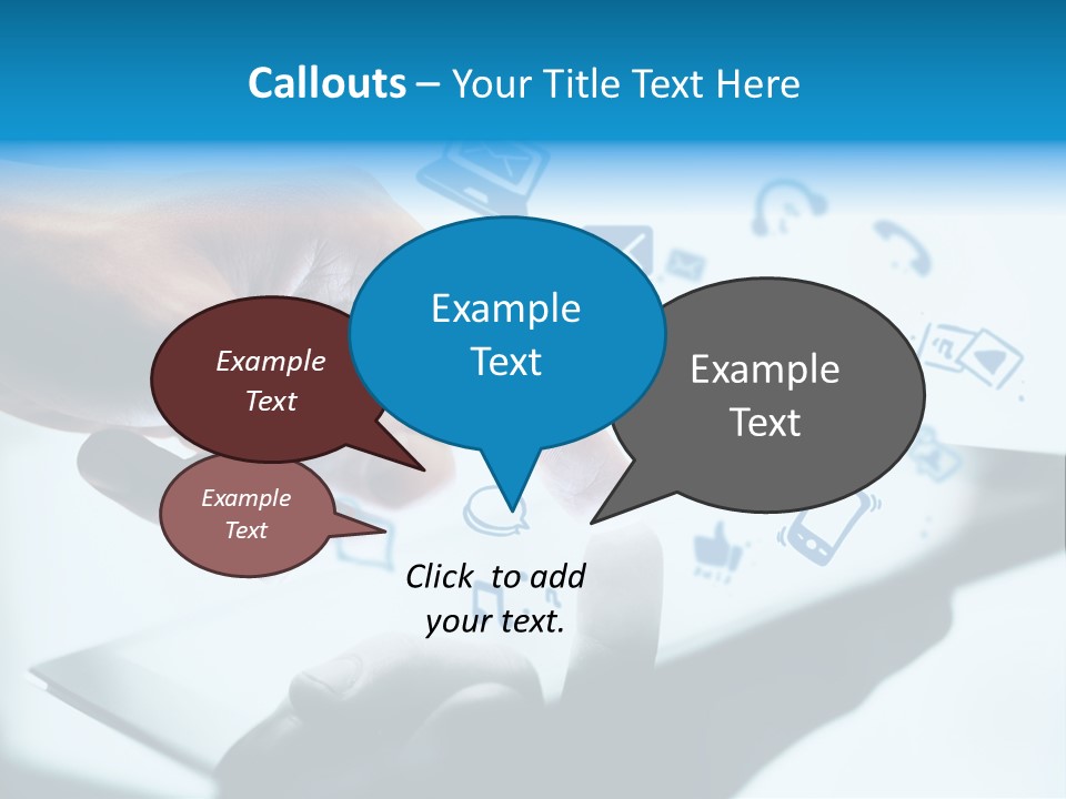 Showing Caucasian Social Media PowerPoint Template
