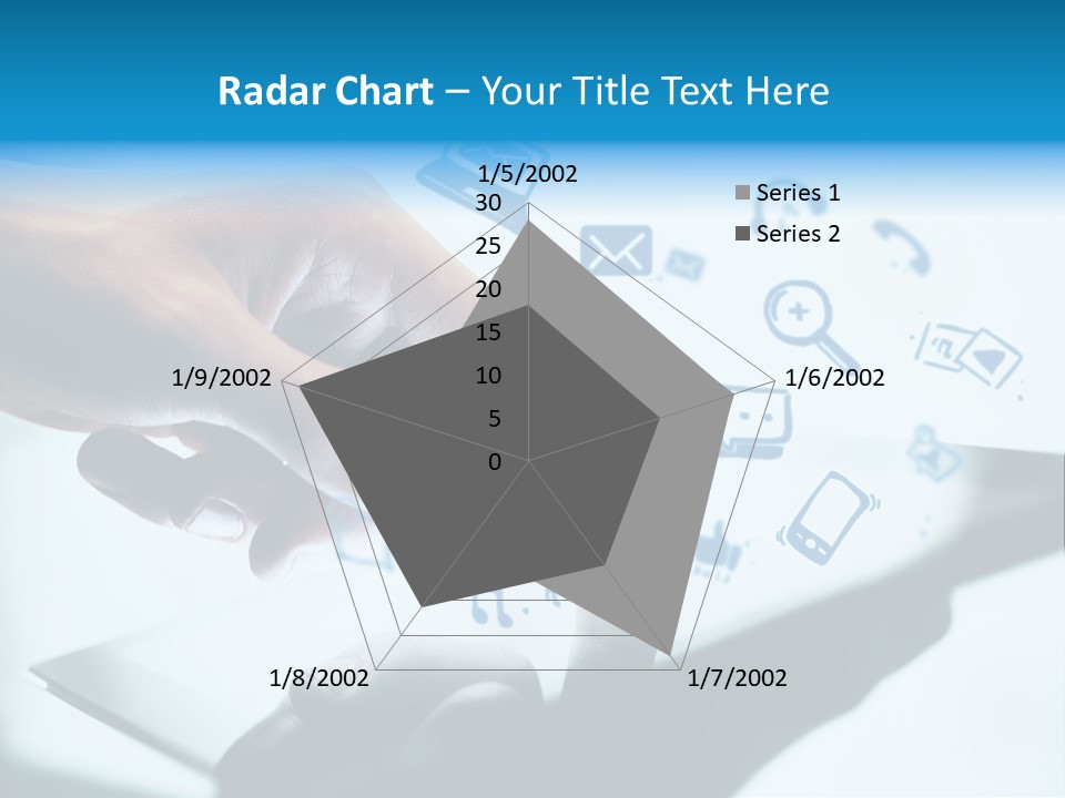 Showing Caucasian Social Media PowerPoint Template