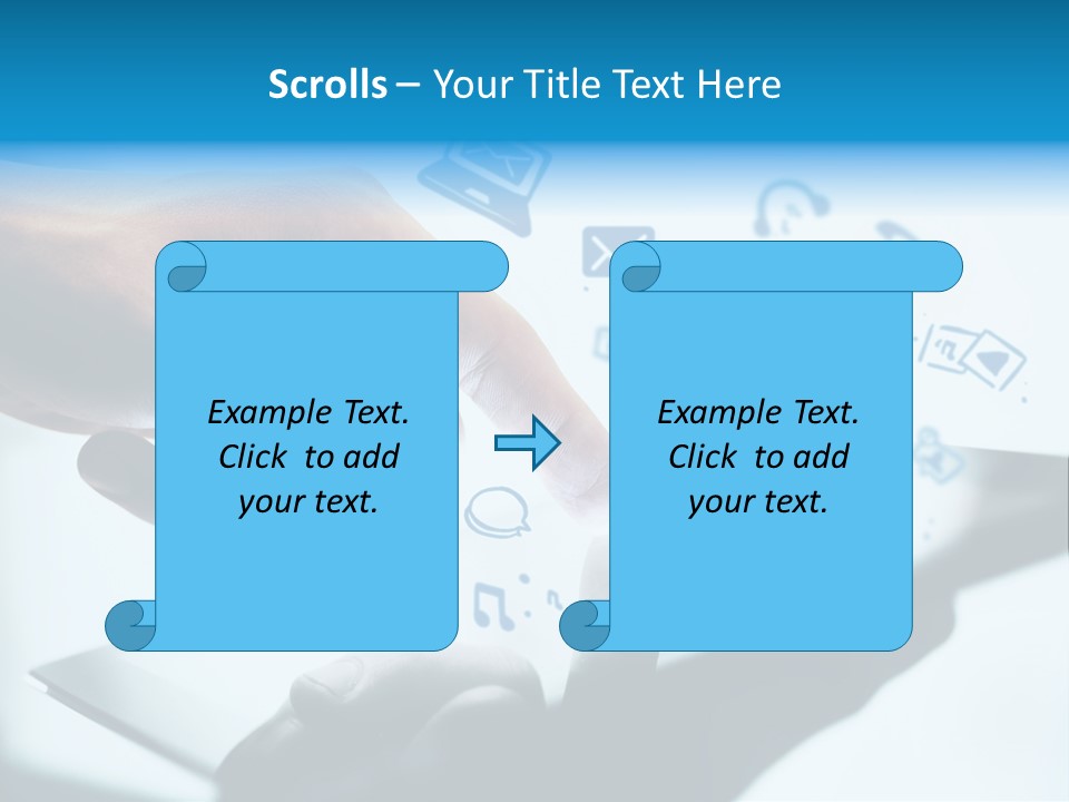 Showing Caucasian Social Media PowerPoint Template