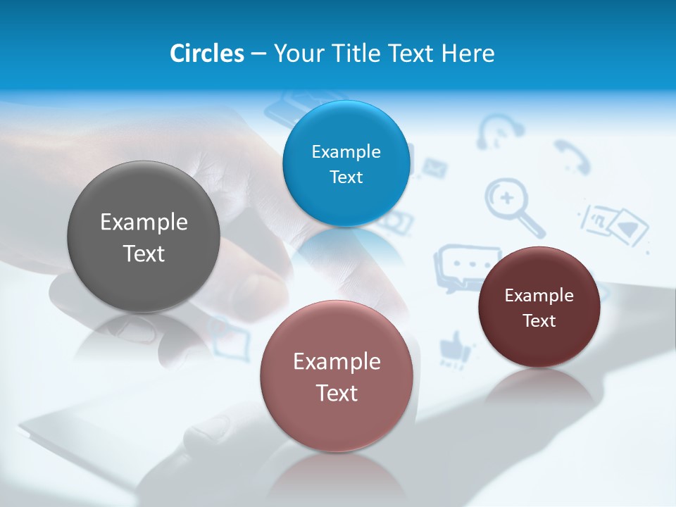 Showing Caucasian Social Media PowerPoint Template