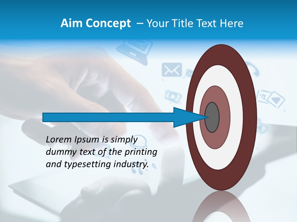 Showing Caucasian Social Media PowerPoint Template