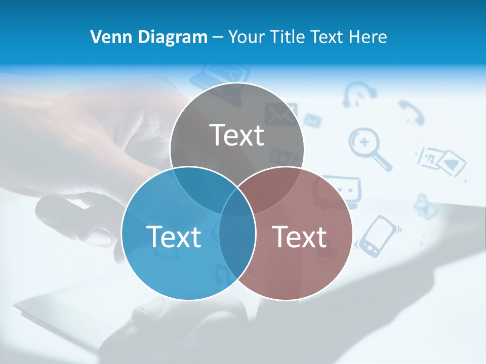 Showing Caucasian Social Media PowerPoint Template