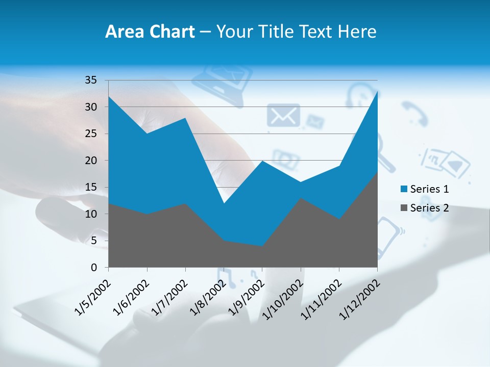 Showing Caucasian Social Media PowerPoint Template