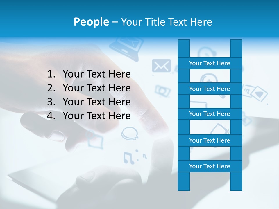 Showing Caucasian Social Media PowerPoint Template