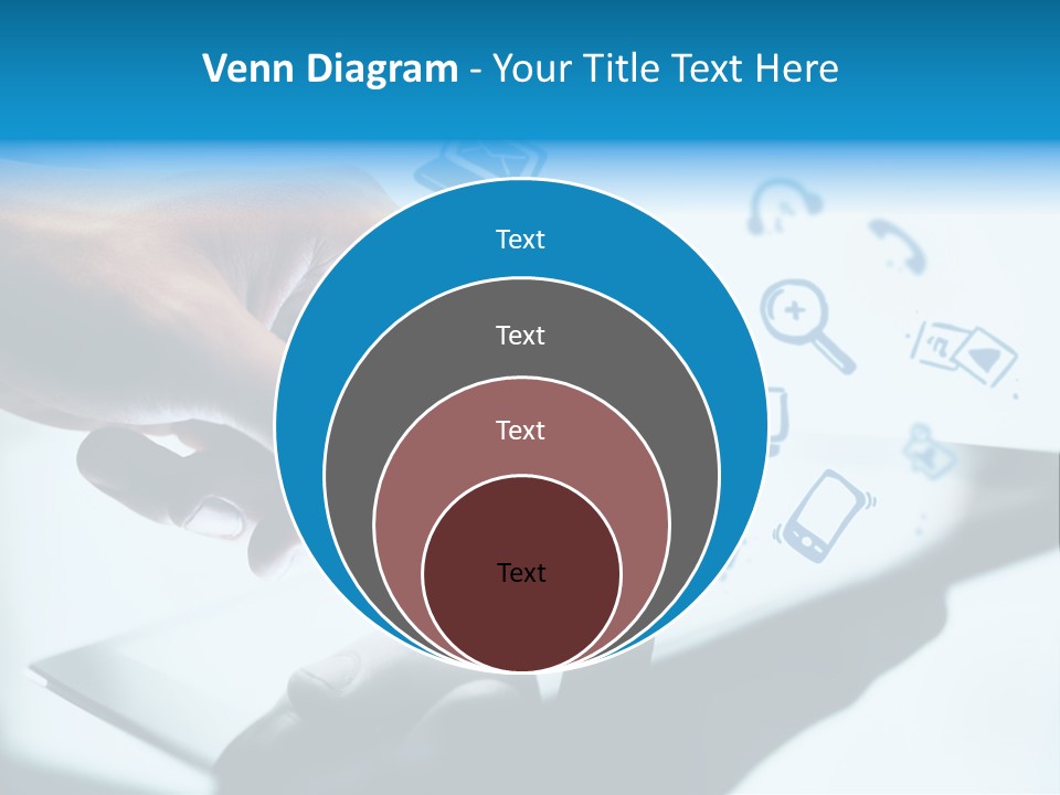 Showing Caucasian Social Media PowerPoint Template