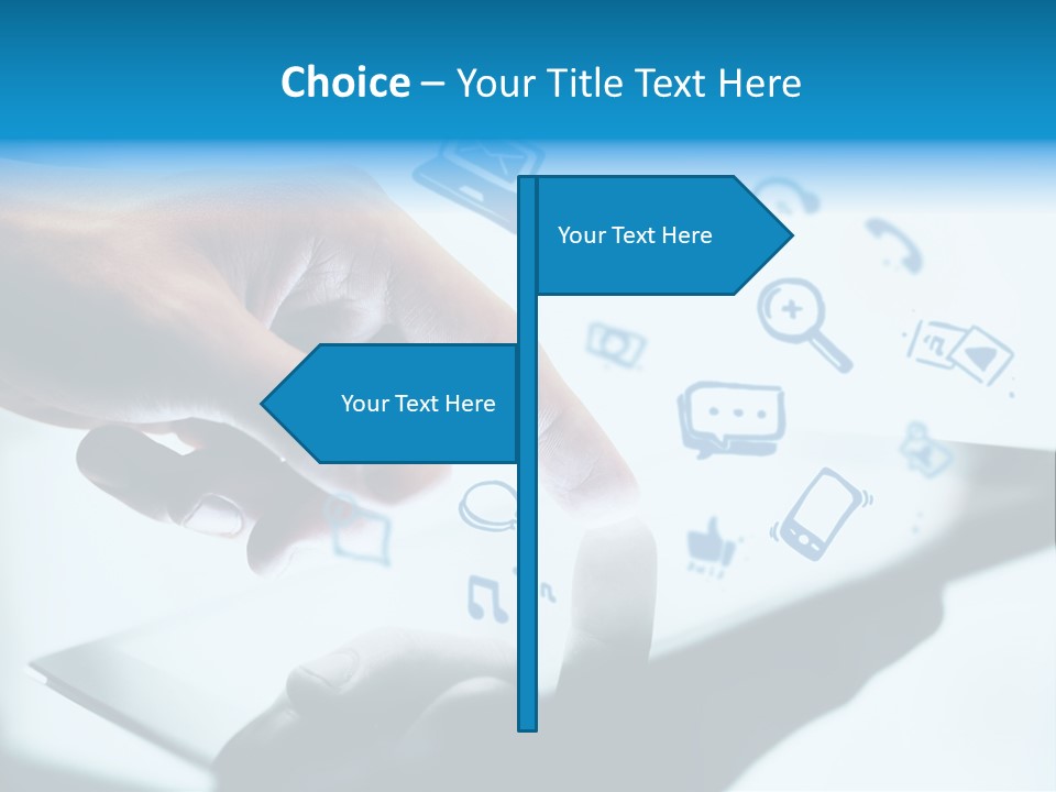 Showing Caucasian Social Media PowerPoint Template