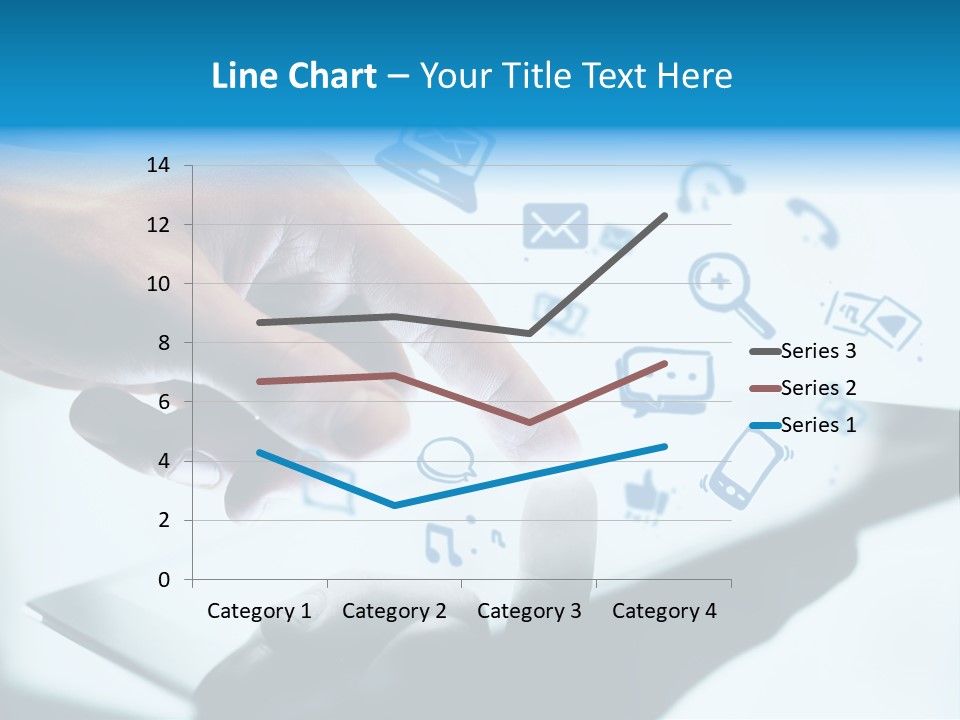 Showing Caucasian Social Media PowerPoint Template