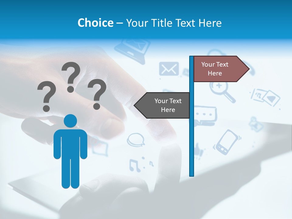 Showing Caucasian Social Media PowerPoint Template