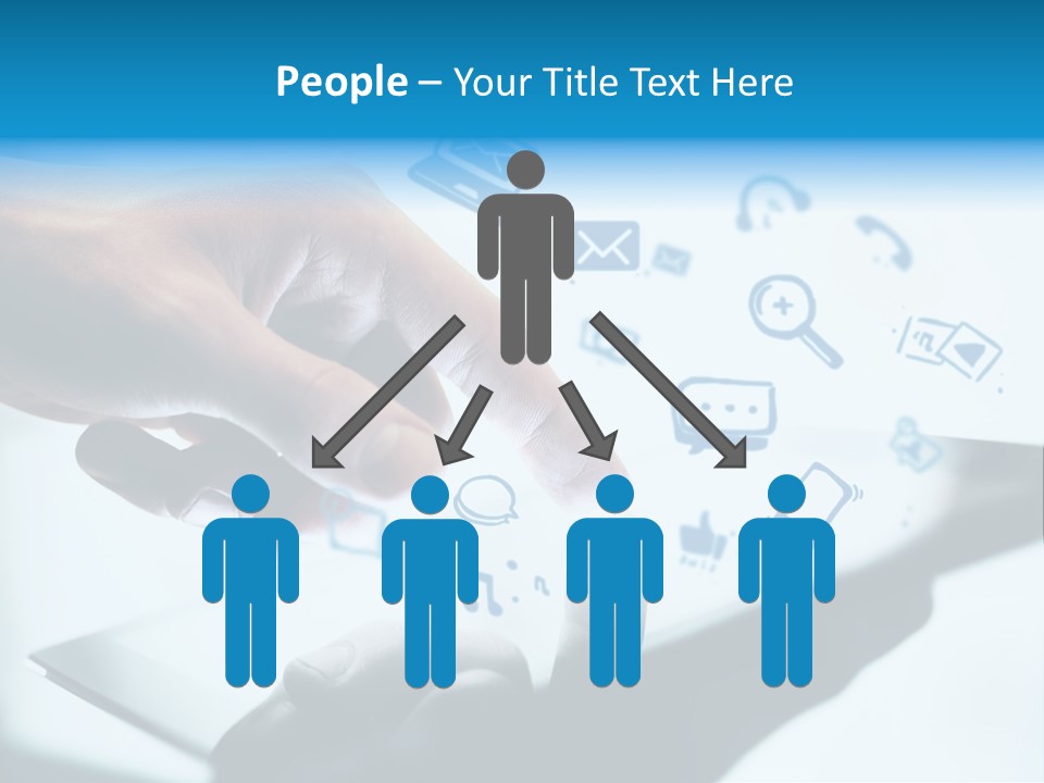 Showing Caucasian Social Media PowerPoint Template