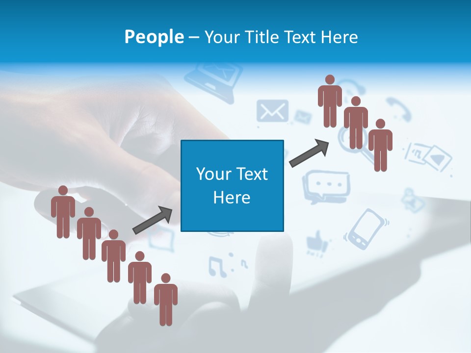 Showing Caucasian Social Media PowerPoint Template