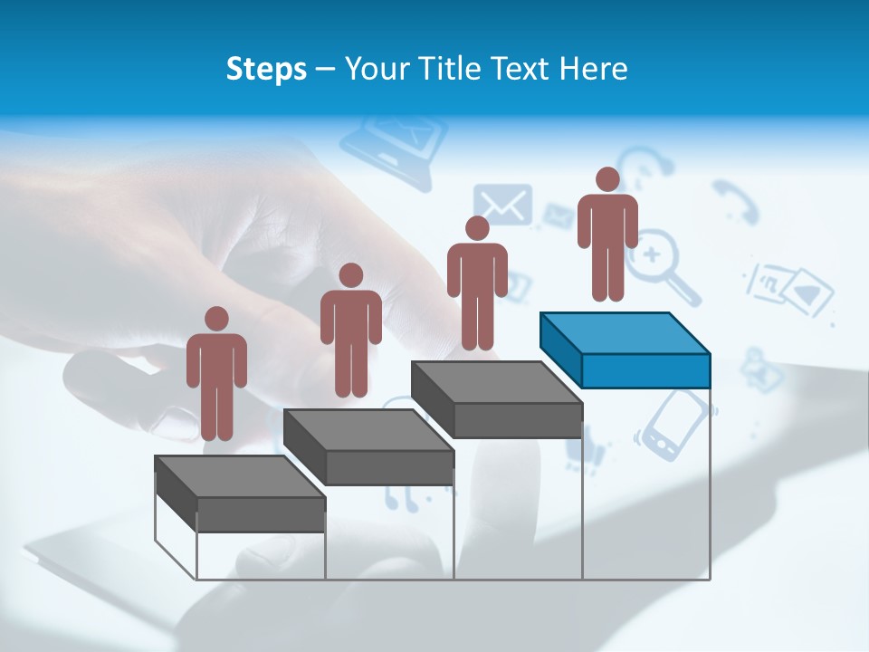 Showing Caucasian Social Media PowerPoint Template