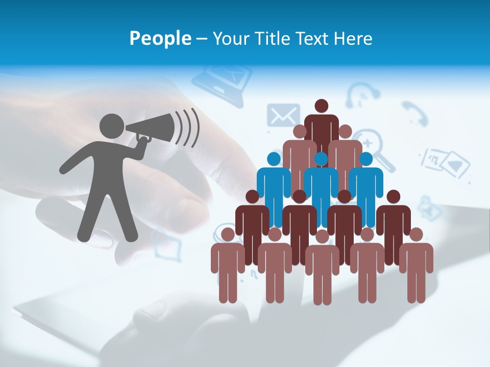 Showing Caucasian Social Media PowerPoint Template