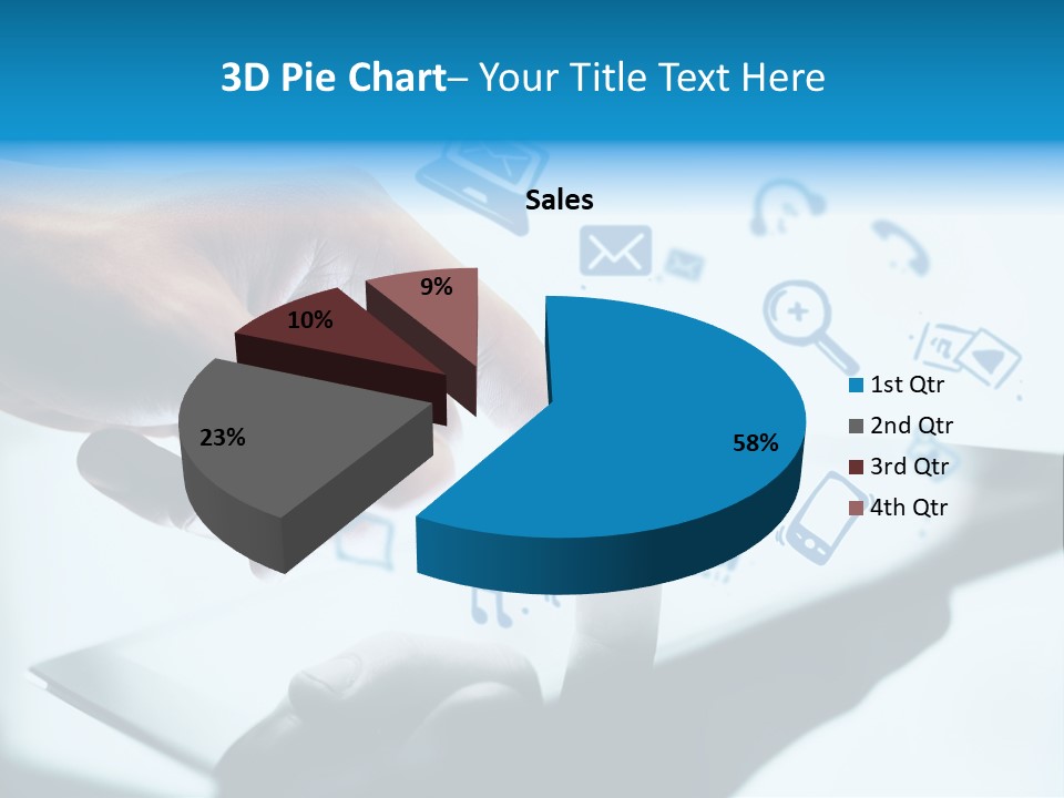 Showing Caucasian Social Media PowerPoint Template