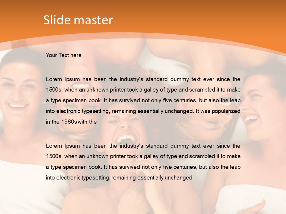 Beauty Sauna Laughing PowerPoint Template