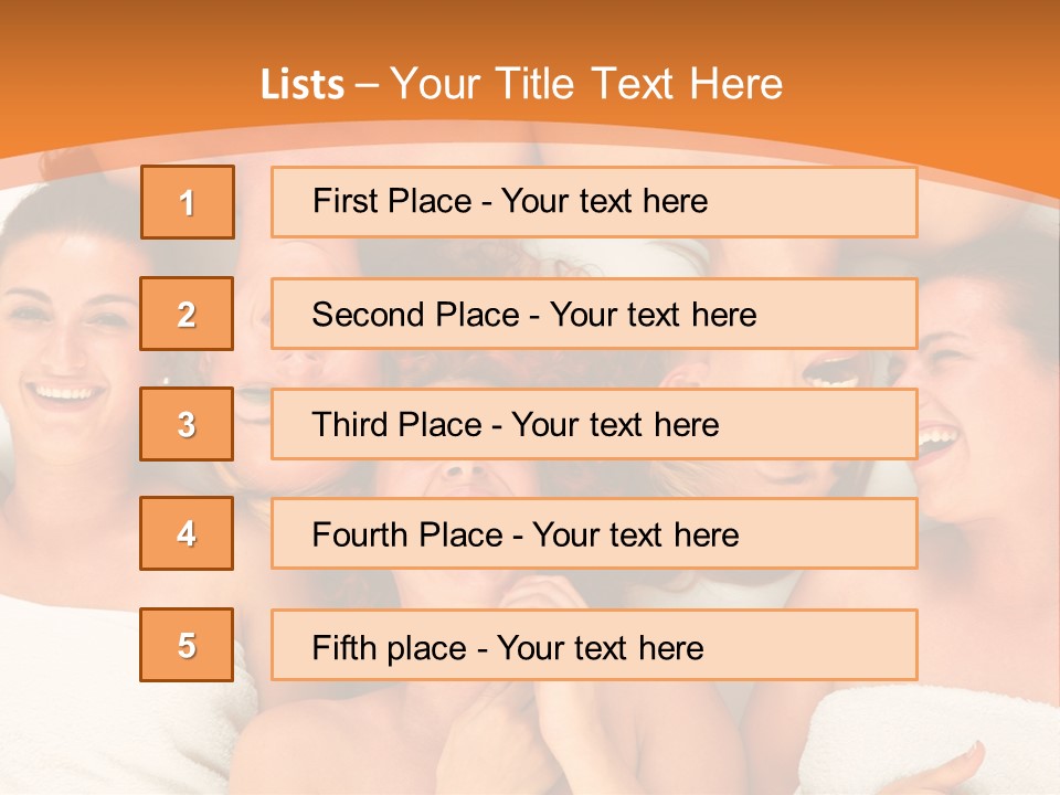 Beauty Sauna Laughing PowerPoint Template