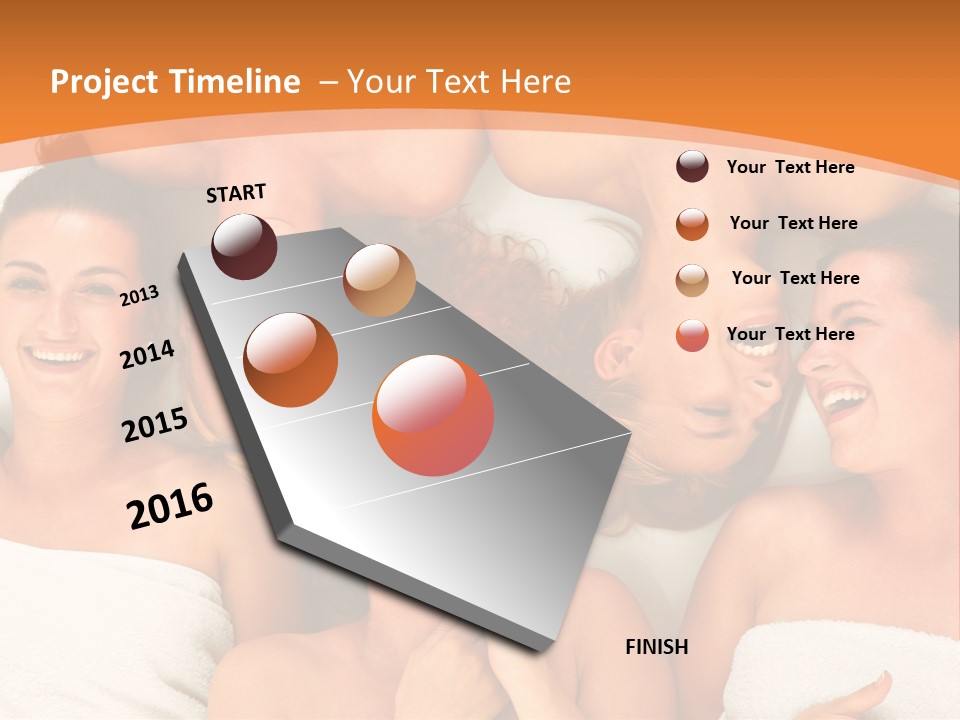 Beauty Sauna Laughing PowerPoint Template