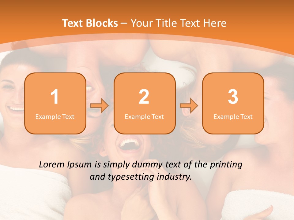 Beauty Sauna Laughing PowerPoint Template