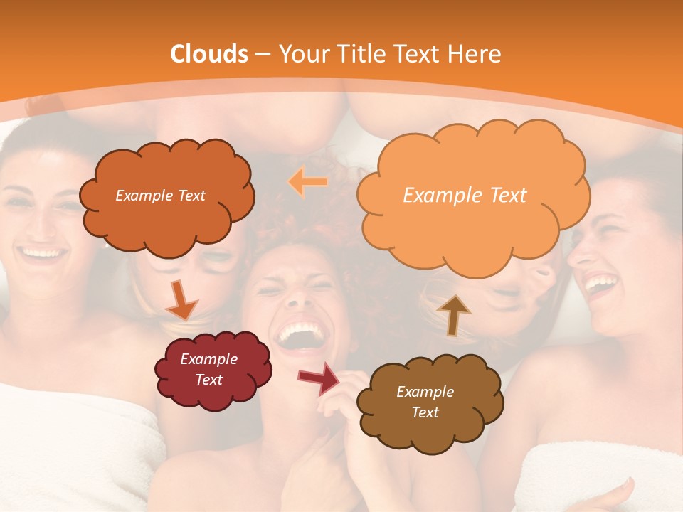 Beauty Sauna Laughing PowerPoint Template