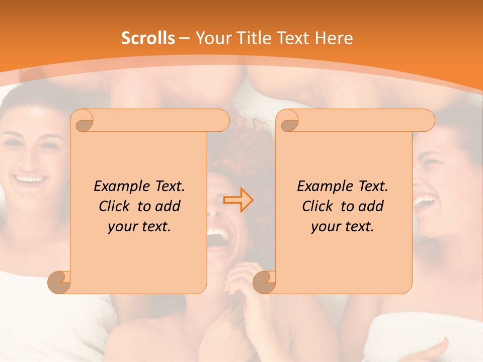 Beauty Sauna Laughing PowerPoint Template