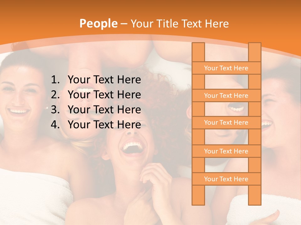 Beauty Sauna Laughing PowerPoint Template