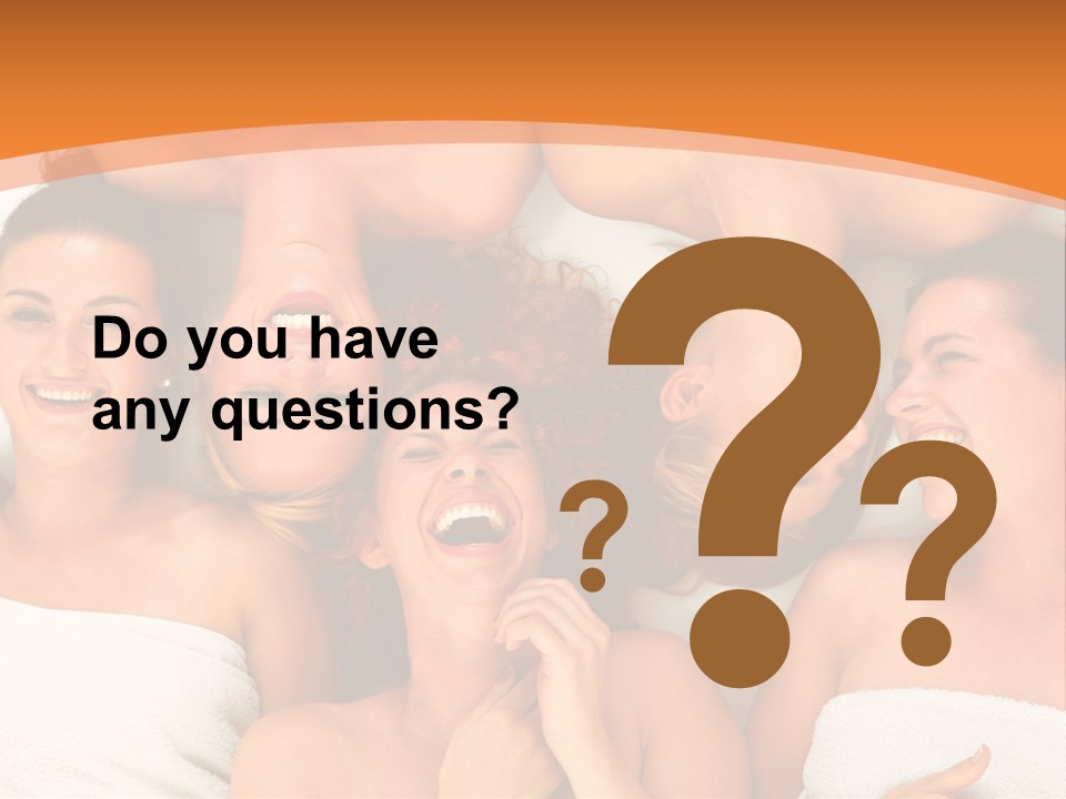 Beauty Sauna Laughing PowerPoint Template