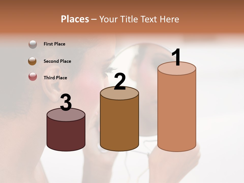 A Woman Looking At Her Reflection In A Mirror PowerPoint Template