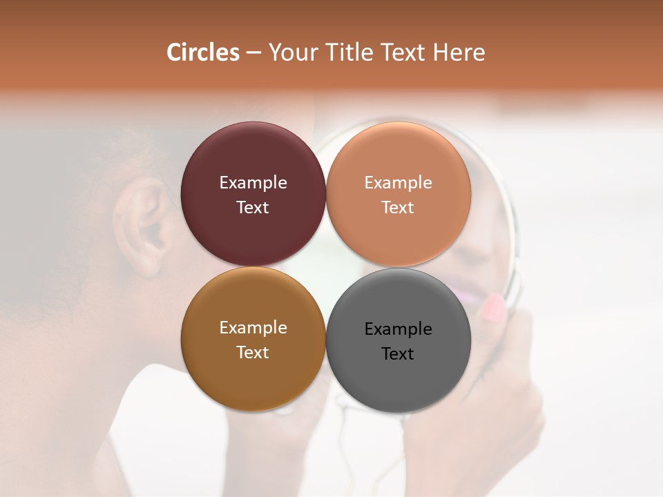 A Woman Looking At Her Reflection In A Mirror PowerPoint Template