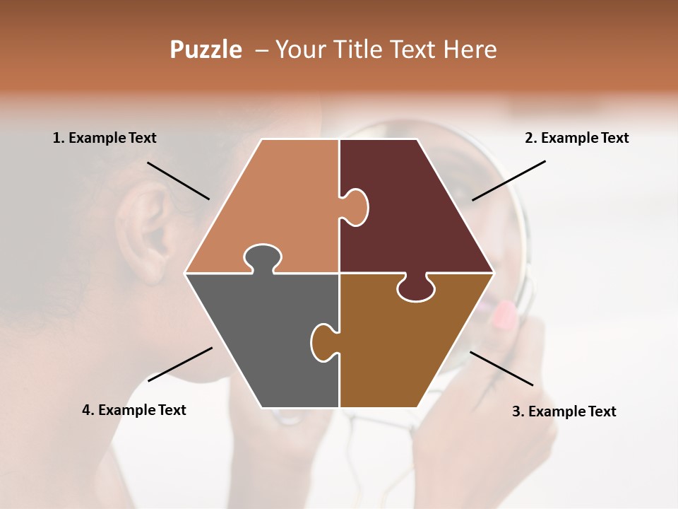 A Woman Looking At Her Reflection In A Mirror PowerPoint Template