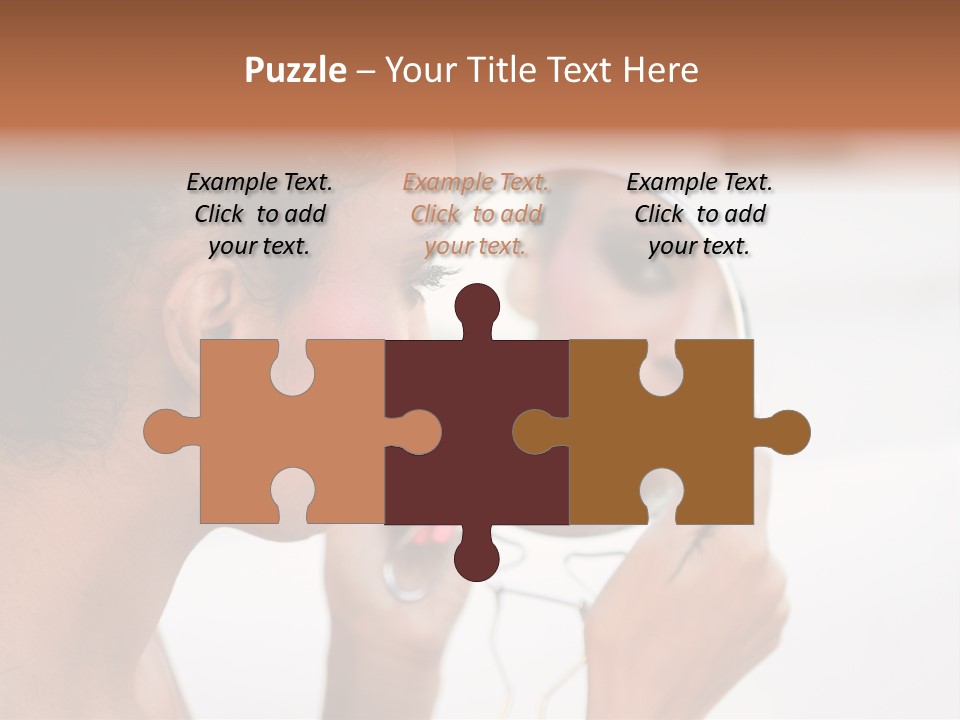 A Woman Looking At Her Reflection In A Mirror PowerPoint Template