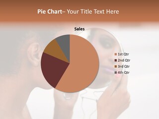 A Woman Looking At Her Reflection In A Mirror PowerPoint Template