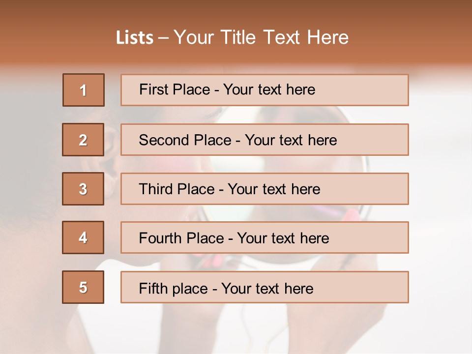 A Woman Looking At Her Reflection In A Mirror PowerPoint Template