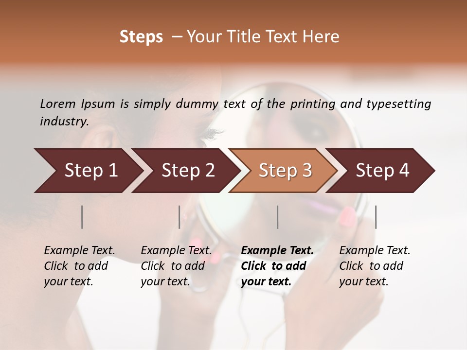 A Woman Looking At Her Reflection In A Mirror PowerPoint Template