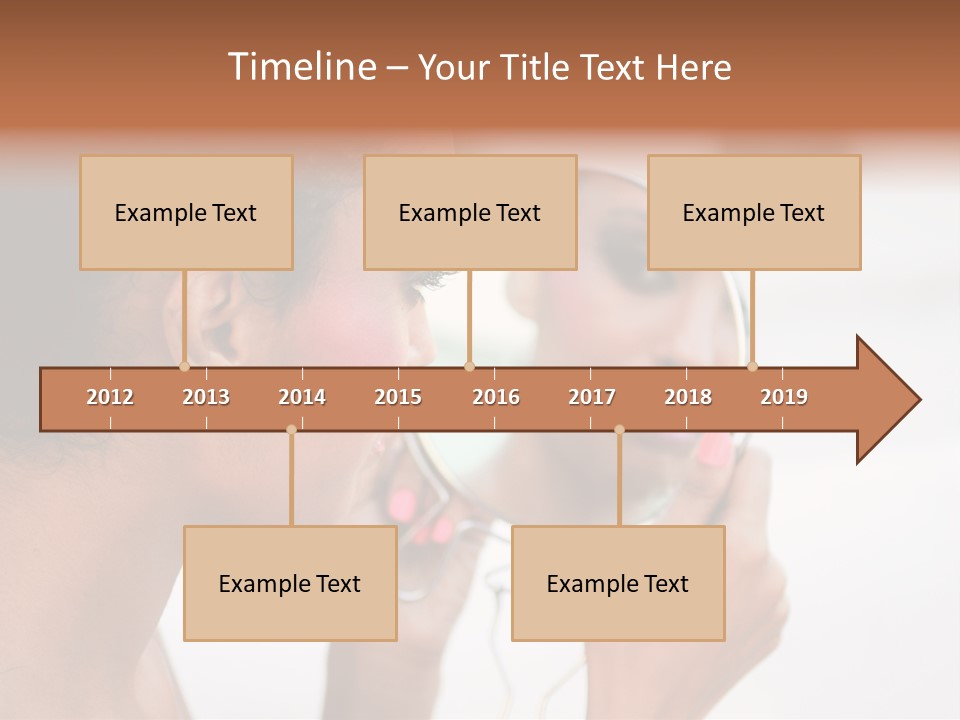 A Woman Looking At Her Reflection In A Mirror PowerPoint Template