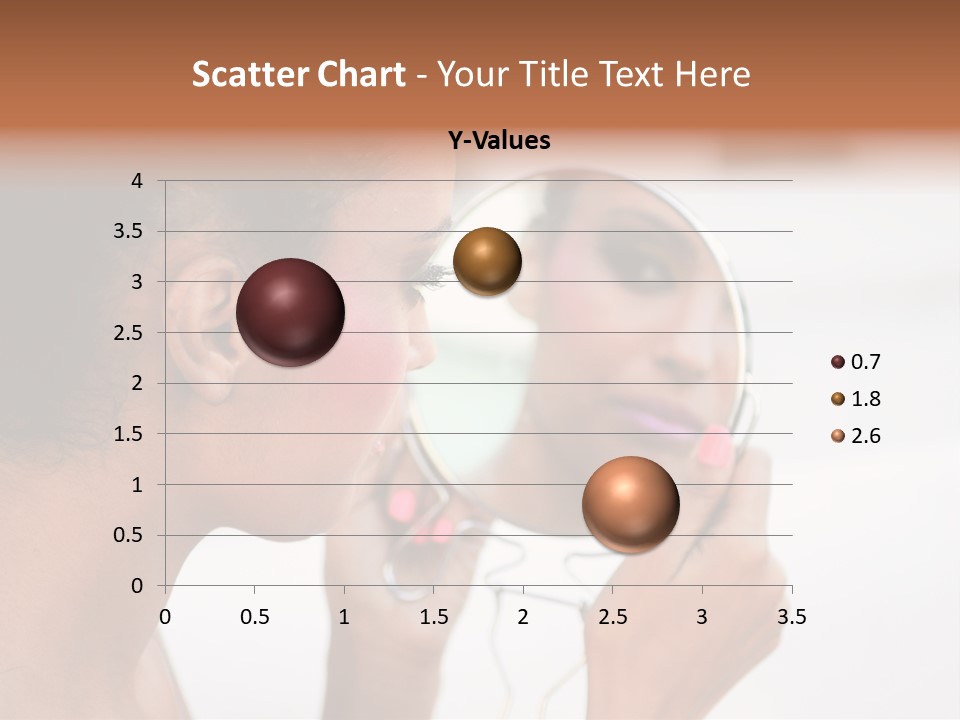 A Woman Looking At Her Reflection In A Mirror PowerPoint Template